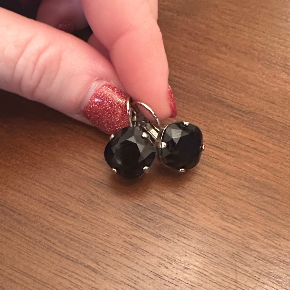 Sabika Black Crystal Earrings